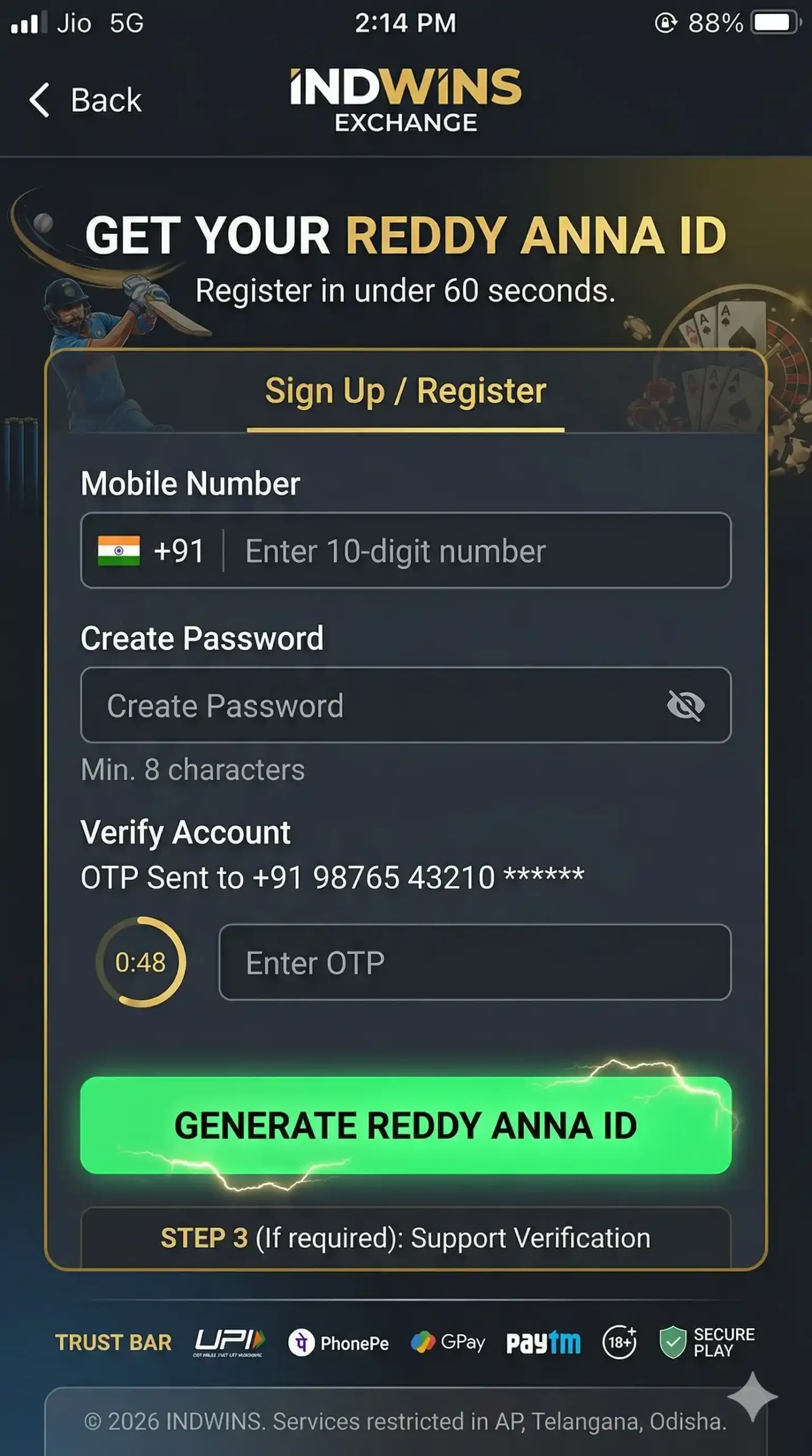 How to Register Reddy Anna ID