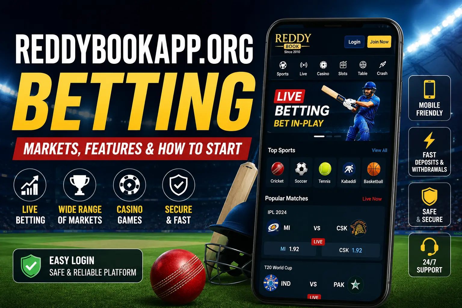 Reddybookapp.org Betting — Markets, Features & How to Start